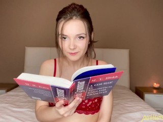 Damn hot teacher gives me a home lesson sitting on vibrator