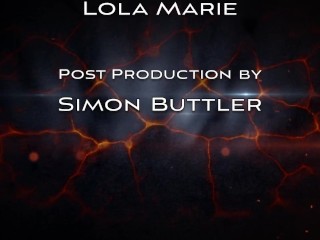 Hot ebony girl Lola plays with white cock