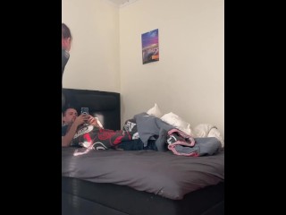 minx fucked a friend in a hostel when neighbors were behind the wall, and he decided to share it wit