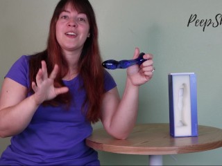 Toy Review - Chrystalino Gallant Blue Glass Curved Dildo Wand, Courtesy of Peepshow Toys!