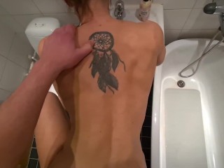 Athletic Busty Milf Getting Dirty Before The Shower