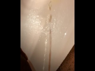 Ebony Gay Trans FTM Stud Pissing Hardcore with Huge transgender clitdick 