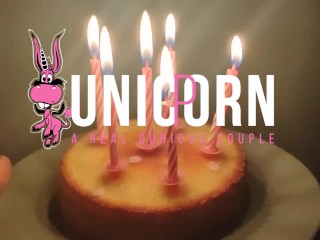 BLOW UP THE CANDLE WITH MY PEE AND TASTE IT | Happy Birtday to me! | PISS AMATEUR UNICPORN COUPLE