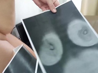 SEXRETARY Secretary scans boobs and pussy on MFP in office 1