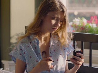 ULTRAFILMS Mila Azul using her make up accessory as a sex toy