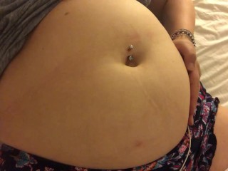 Swollen Belly Girl Bloated Belly Gurgles