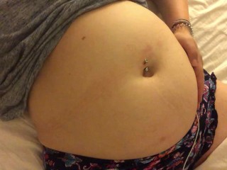 Swollen Belly Girl Bloated Belly Gurgles