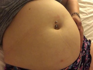 Swollen Belly Girl Bloated Belly Gurgles