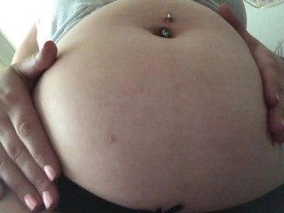 Swollen Belly Girl Hungry/Digesting Belly