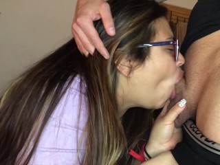 I MAKE my STEPMOM to suck my dick! CUM MOUTH 4k