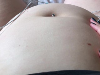 Swollen Belly Girl PoV Noisy Stuffed Belly