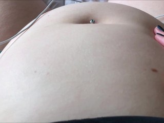 Swollen Belly Girl PoV Noisy Stuffed Belly