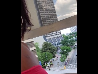 JusAgirl - EXHIBITIONIST Caught by security guard EXTREME RISKY masturbating on car in parking deck