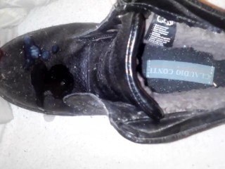 I cum on stepsisters leather boots