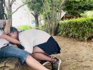 おとこの娘で公園散歩してたらチンチン出して誘って来たのでフェラしてあげました(^^)