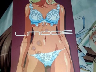 二次元下着ギャルに精子ぶっかけ【変態オタクのオナニー】