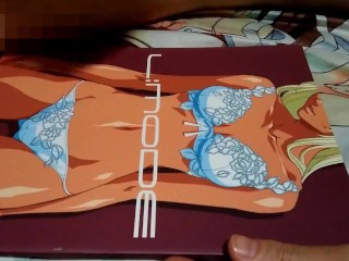 二次元下着ギャルに精子ぶっかけ【変態オタクのオナニー】