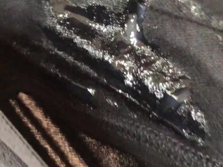 【フルHD ⚠あえぎ声あり】ボクサーブリーフ越しのフルボッキから全力手コキ射精！！たまらず出るなさけないあえぎ声・・・黒パンツにべったりついたドロドロなチンポ汁・・・