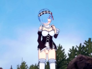 Who needs Subaru? Rem masturbation is ON! (3D Hentai) (Re:Zero)