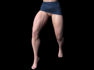 Female Muscle Growth Animations by Kycolv