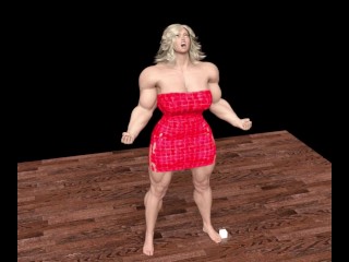 Female Muscle Growth Animations by Kycolv