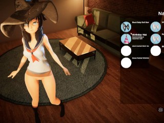 Our appartment [Hentai SFM game] Ep.2 Rainbow party girl enjoy a huge dildo and have an intense orga