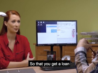 LOAN4K Sensual business lady needs extra money from the local bank