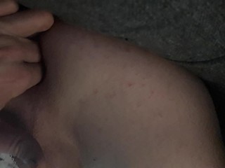 Training biceps with heels and butplugg