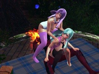 Nanatsu no Taizai Elizabeth Liones and Melascula having fun with the demon