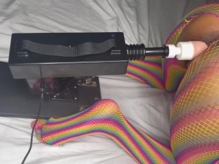 Black Girl Shows off Her Pride with Her Fucking Machine 