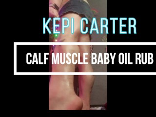 bb oiled calf muscles