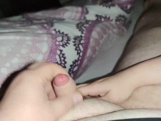 Helping Hand Handjob with sexy Long nails *huge cumblast*