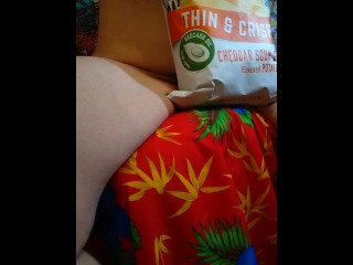 Food Fetish Feeder Feedee American Junk Food POTATO CHIP BAG PinkMoonLust Onlyfans Girl Teases YUM