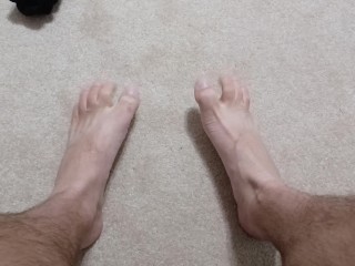 Male Feet Taking Off Socks - Testing System (More to Come Soon)