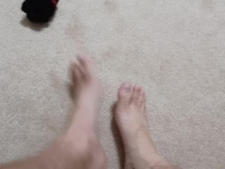 Male Feet Taking Off Socks - Testing System (More to Come Soon)