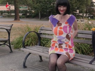 I get completely stark naked on a PUBLIC BENCH with the traffic driving by! I still can't believe it