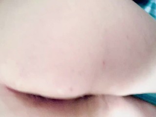 Horny chubby redhead's wet pussy makes me cum all over her huge ass as she moans loudly