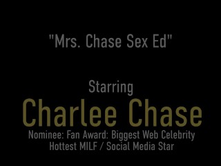 Busty Sexual Ed Professor Charlee Chase Milks Her Student!