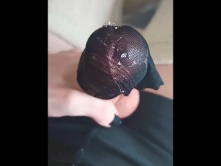 Compilation with a cute trap dancing and cumming on camera close up