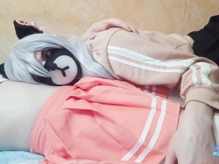 Cute Neko Waifu wants to Tease her Senpai with a blowjob