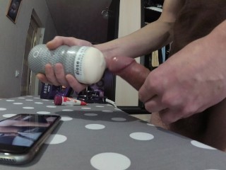 my masturbation on an ironing board with a masturbator part 2