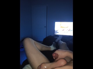 HELPED MY STEP BROTHER CUM - AMAZING FOOTJOB AND CUM ON SEXY SOLES