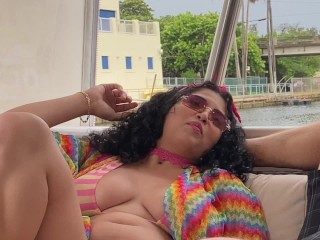 Latina Gabriela Lopez with Huge natural Tits thick Round Ass Banged on Boat by Original MILF Hunter