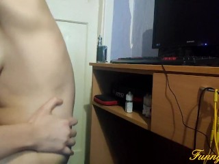 Horny Funny Kitty have a Nasty sex on chair with Lucky Cock!!!