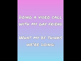 Making a Video Call With My Gay Friend - Emma_Model 