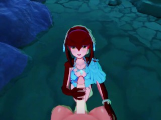 POV fucking Mipha in the water - Zelda Breath of the Wild Hentai.