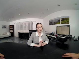 Redhead Babe Hazel Moore Wants To Be Fucked In The Office VR Porn