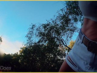 Wifey Bike Riding with her BIG tits FLASHING