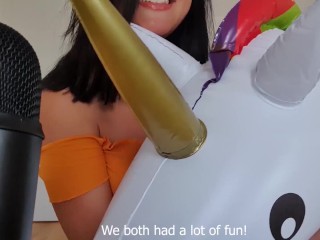 ASMR With my pooltoy, the Unicorn I can do more than just swimming! (Full Vid On Onlyfans)