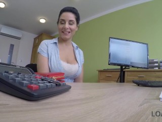 LOAN4K Naughty bank executive fucks a busty girl who needs extra money